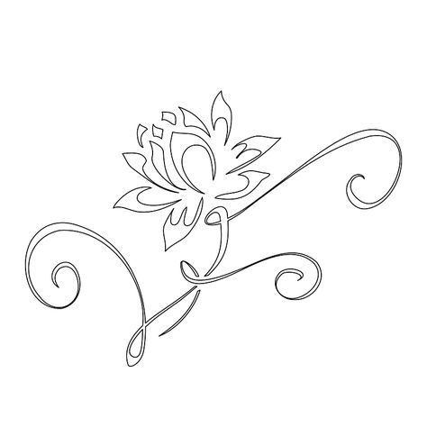 ... lotus beautiful floral stencils for diy wall decor flower lotus flower Lotus With Vines Tattoo, Printable Tattoo Stencils, Lotus Stencil, Printable Tattoo Designs, Cool Little Tattoos, Floral Stencils, Lotus Tattoos, Flower Tattoo Stencils, Flowers Represent