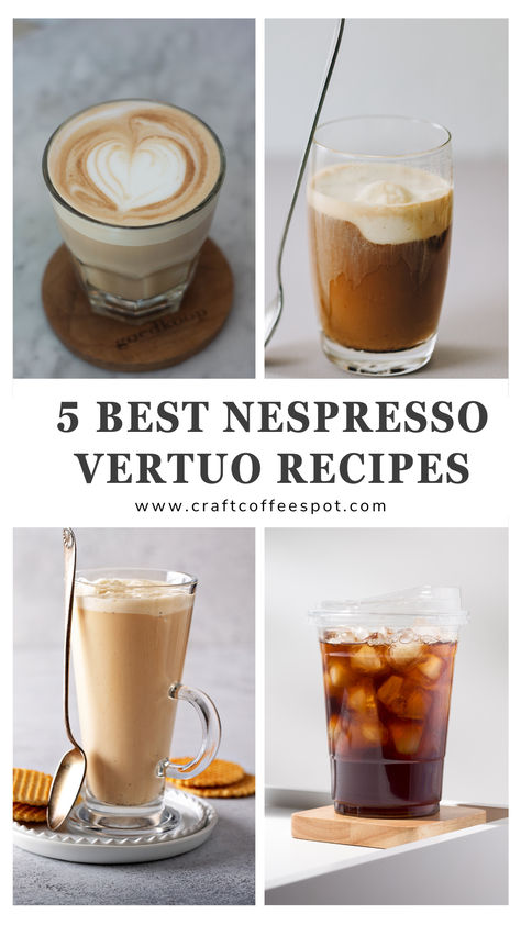 Discover the 5 best Nespresso Vertuo recipes to try at home! From creamy lattes to refreshing iced coffee, these easy recipes will elevate your coffee game. Types Of Coffee Drinks Recipes, Best Cup Of Coffee At Home, Hot Coffee Nespresso, Nespresso Hot Latte Recipes, Original Nespresso Recipes, Nespresso Gran Lungo Recipes, Nespresso Aeroccino Recipes, Nespresso Mocha Recipes, Nespresso Chiaro Recipes