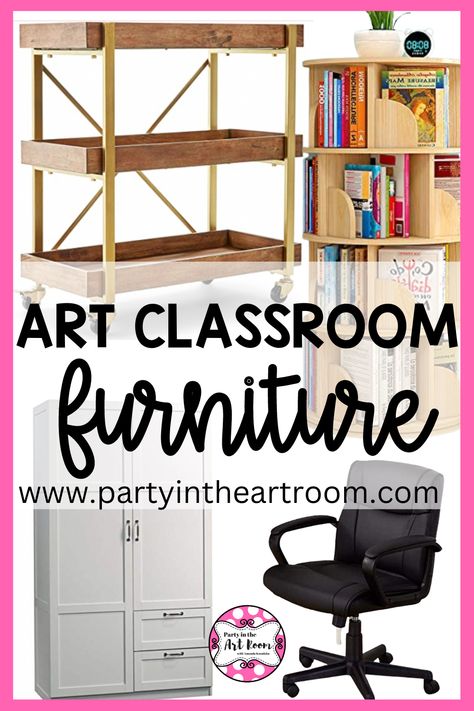 art classroom furniture must haves Furniture Must Haves, Metal Bar Cart, Room Supplies, Mini Office, Algebraic Thinking, Art Cart, Teacher Desk, Tall Table, Classroom Furniture