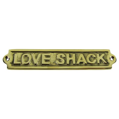 Solid Brass Ship's Plaque - LOVE SHACK Man Cave Entrance, Vintage Beach Signs, Brass Sign, Nautical Bar, Mint Decor, Boat Signs, Cave Entrance, Cave Home, Brass Plaques