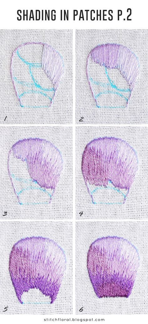 Needlepainting tips part 5: shading in patches #embroidery #handembroidery #stitch #tutorials #needlework Patches Tutorial, Patches Embroidery, Crewel Embroidery Kits, Embroidery Stitches Tutorial, Learn Embroidery, Pola Sulam, 자수 디자인, Silk Ribbon Embroidery, Crewel Embroidery