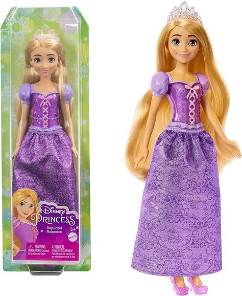 Mattel Disney Princess Rapunzel Fashion Doll Rapunzel Fashion, Rapunzel Doll, Removable Skirt, Disney Princess Toys, Tiara Accessories, Sparkle Outfit, Disney Princess Rapunzel, Disney Princess Dolls, Princess Toys