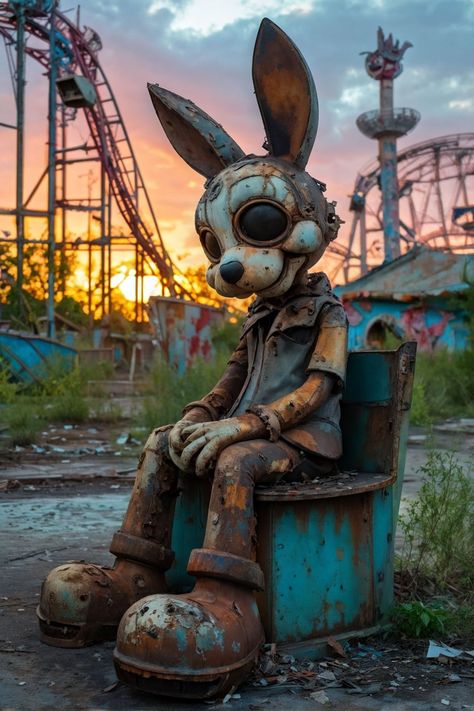 A derelict theme park of sadness and despair by Nicola M - Playground Amusement Park Abandoned, Underground Tunnel Architecture, Abandoned Things, Abandoned Playground, Abandoned Amusement Park, Abandoned Theme Parks, Children Park, Abandoned Amusement Parks, Parc D'attraction