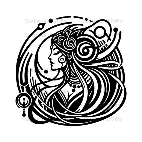 Freyja Goddess Symbol, Viking Diy, Viking Svg, Viking Goddess, Freya Goddess, Cricut Stickers, Cricut Clipart, Goddess Symbols, Norse Goddess