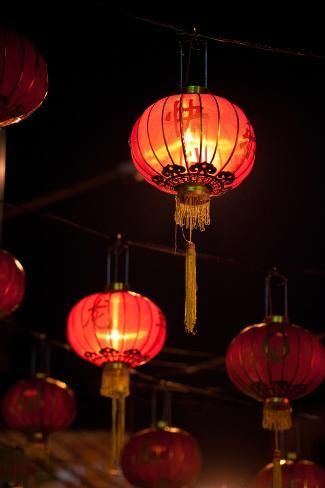 size: 24x16in Photographic Print: Chinese Lanterns II by Erin Berzel : Chinese Decor, Chinese Lanterns, Matte Painting, Ap Art, Stock Paper, Fine Arts Posters, Paper Stock, Find Art, Art Poster