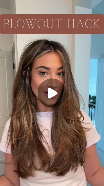 Long Hair Blowout No Layers, Front Blowout Hair, Blowout Medium Length Hair Tutorial, Home Blowout Diy, Best Haircut For Blowout, Medium Hair Blowout Tutorial, Effortless Blowout Hair, Everyday Blowout Hair, Salon Blowout Long Hair