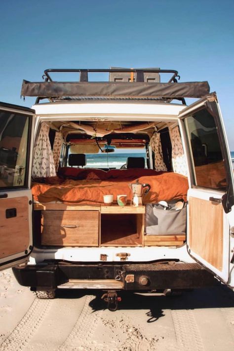 Wicked 11 Amazing Campervan Interior Design Ideas https://camperlife.co/2019/10/21/11-amazing-campervan-interior-design-ideas/ Picking the very best furniture for your toilet demands a fantastic idea and thought. It cozier than many large spaces and there are lots of things yo... Pajero Camper, Troopy Camper, Suv Camper Conversion, Camper Home, Small Camper Vans, Van Interiors, Suv Camper, Kombi Home, Campervan Life