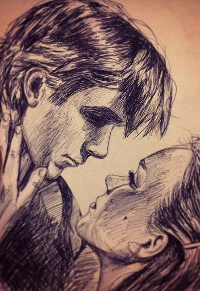 The notebook drawing, true love, pen art, sketch. By Eloise Brown The Notebook Aesthetic Vintage, Film Drawing Sketches, The Notebook Drawings Movie, Pen Drawings People, True Love Aesthetics Art, The Notebook Fanart, Drawings Of People In Love, Aesthetic Love Sketches, The Notebook Drawing