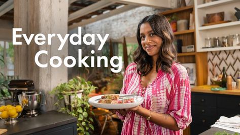 Samantha Seneviratne reveals home-cooked meals that can still be easy, exciting, and full of flavor. Magnolia Network, Doughnut Shop, Human Kindness, Cooking Channel, Pesto Pasta, Cooking Show, Joanna Gaines, It Network, Flavorful Recipes