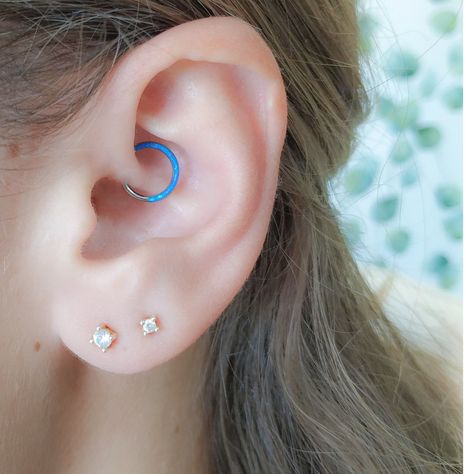 Emerald Daith Jewelry, Daith Earrings Moon, Opal Septum Ring, Septum Ring Opal, Daith Jewelry Opal, Daith Ring, Daith Hoop, Daith Rings, Hoop Piercing