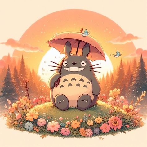 Mu Neighbor Totoro, Studio Ghibli Cute, Totoro Fanart, Totoro Drawing, Totoro Wallpaper, Anime Totoro, Studio Ghibli Totoro, Totoro Art, Art Studio Ghibli