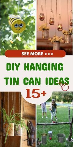 Decorate Tin Cans, Tin Can Ideas, Ideas For Yard, Create Budget, Can Ideas, Painted Tin Cans, Can Lanterns, Tin Can Lanterns, Wind Chimes Homemade