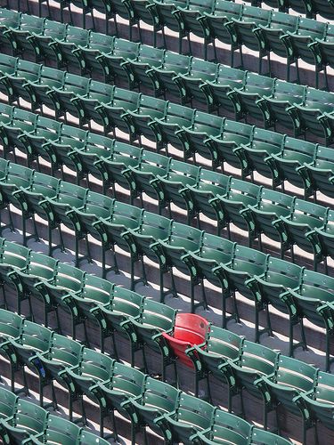 The Lucky Chair, Fenway Park. Red seat at Fenway Park in right center field. Ted Williams hit a home run 502 ft on June 9, 1946. Fenway Park Boston, Red Sox Nation, England Sports, Baseball Park, Red Socks Fan, Ted Williams, Red Sox Baseball, Boston Strong, Baseball Stadium