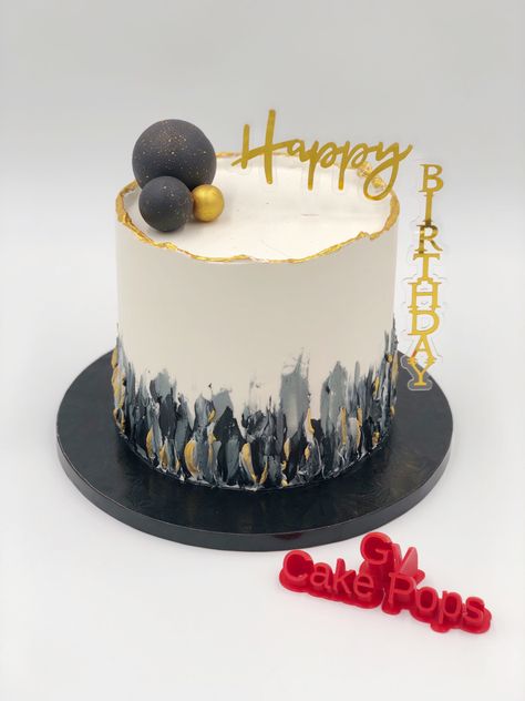 Black and white birthday cake Simple Male Birthday Cake Design, 30 Birthday Ideas For Men Cake, 30th Birthday Ideas For Men Cake, Male Cakes Birthday Men, Male Cakes, Simple Male Birthday Cake, Male Birthday Cake Ideas, Male 30th Birthday Cake, Male Birthday Cake