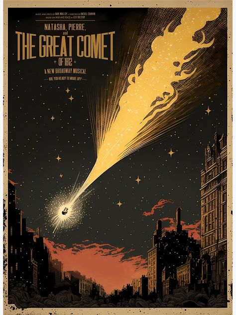 Comet Aesthetic, Great Comet Of 1812 Tattoo, The Great Comet Of 1812 Tattoo, Comet Illustration, Comet Art, Natasha Pierre And The Comet Of 1812 Art, Natasha Pierre And The Comet Of 1812, Pierre Great Comet, Natasha Pierre And The Great Comet Of 1812