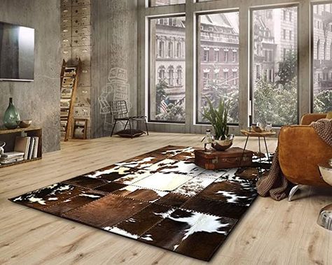 Cow Skin Rug, Patchwork Cowhide Rug, Skin Hand, Leather Rug, Hide Rug, Cow Skin, Cowhide Rug, Patchwork Rugs, Cow Hide Rug