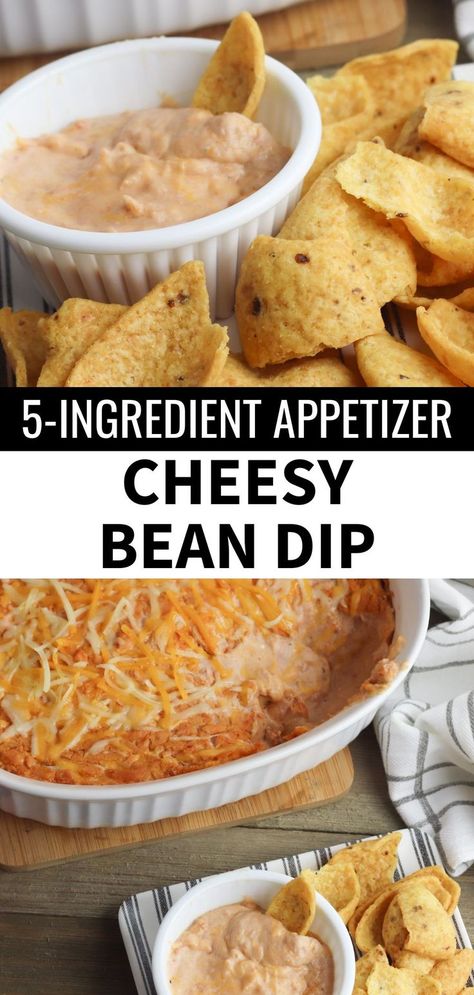 Warm Bean Dip Recipes, Refried Bean Dip With Cream Cheese, Bean And Cream Cheese Dip, Simple Bean Dip, Vegetarian Bean Dip, Baked Bean Dip, Bean And Cheese Dip, Best Bean Dip, Spicy Dip Recipes