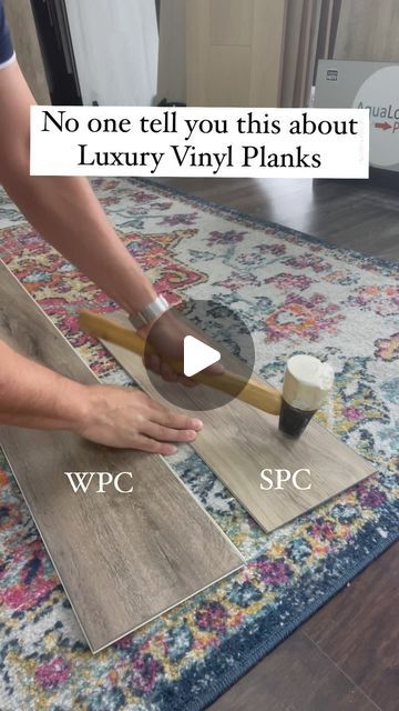 Baltic Flooring Inc | Jacksonville, FL Flooring Showroom on Instagram: "➡️Thicker floors doesn’t make the floors better quality..    In the video, the planks that was left with dents is WPC luxury vinyl (Plastic composites) which means anything heavy standing on the floors will leave in-dents.  The floor is much softer and even though you’ll buy a thicker Luxury Vinyl, the material will still be soft.    With each year, new floors are produced with BETTER QUALITY!    The second floor is also luxury vinyl but it’s SPC Rigid Core(stone composite) which means there’s stone material in the planks making it very durable. Hitting the top with a hammer didn’t leave any dents.    Both products are Luxury Vinyl but the only difference is one is make from plastic and the other from stone.   When cho Budget Friendly Flooring Ideas, Vpf Flooring, Main Floor Flooring Ideas, Waterproof Flooring Ideas, Vinyl Flooring Ideas, Flooring Showroom, Vinyl Wood Flooring, Flooring Designs, New Floors