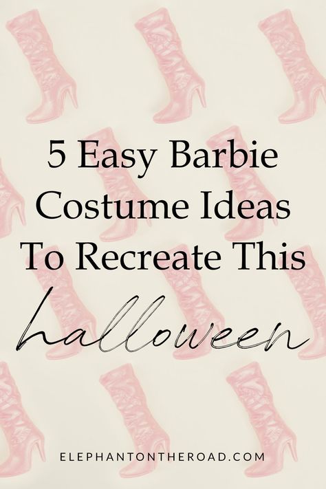 5 Easy Barbie Costume Ideas To Recreate This Halloween Barbie Movie Inspo Outfits, Barbie Halloween Costume For Women Diy, Ballet Barbie Costume, Barbie Party Costume Ideas, 50s Barbie Costume, Middle Aged Barbie Costume, Unique Barbie Costume, Barbie Witch Costume, Ballerina Barbie Costume