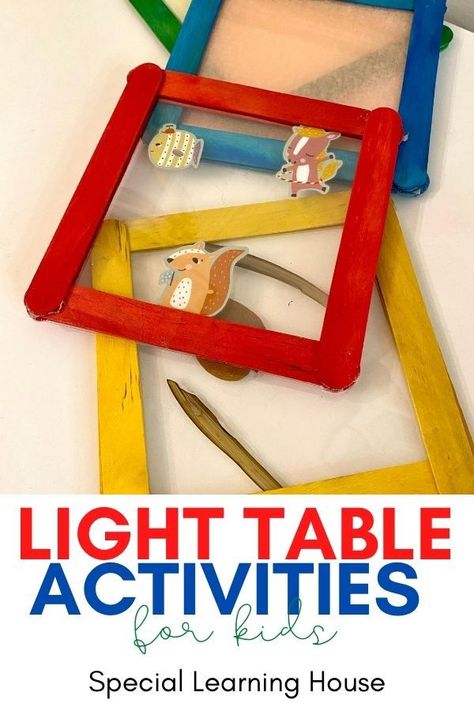 Community Helper Light Table, Toddler Light Table Activities, Light Table For Kids, Table Activities For Kids, Preschool Light Table, Light Box Activities, Diy Light Table, Light Table Ideas, Box Activities