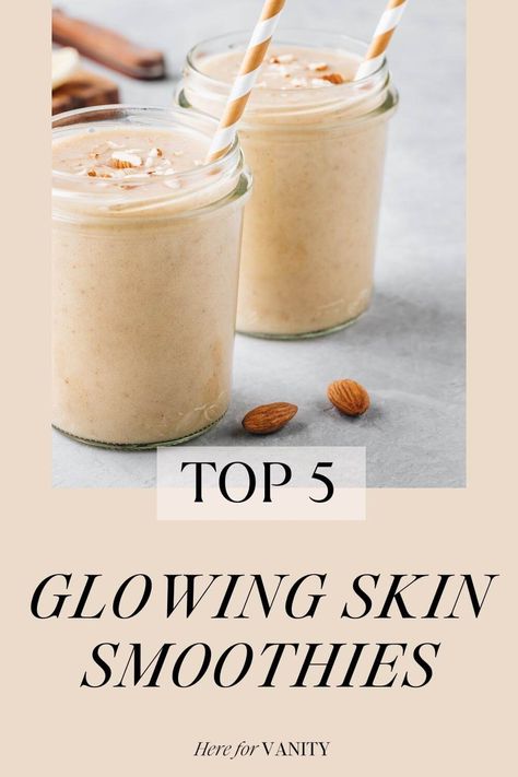 5 Nutrient-Packed Smoothies for Glowing Skin and Hair - Here for Vanity Smoothies For Glowing Skin, Maca Powder Benefits, Beauty Smoothie, Collagen Smoothie, Citrus Smoothie, Best Smoothies, Nutrient Dense Smoothie, Low Calorie Fruits, Food For Glowing Skin