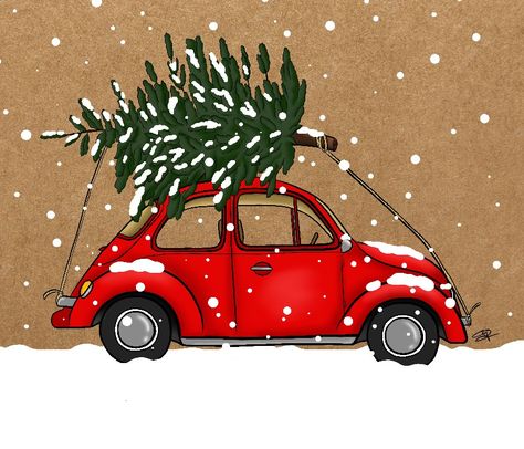 Christmas car with Christmas tree With Christmas Tree, Christmas Car, December Daily, Christmas Ornament Crafts, Ornament Crafts, Christmas Tree, Novelty Christmas, Christmas Ornaments, Holiday Decor