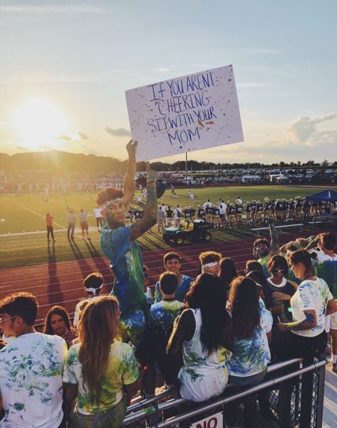 High School Pep Rally, Rally Aesthetic, School Sports Posters, School Pep Rally, School Spirit Posters, High School Football Games, Spirit Week Outfits, Poster Sport, High School Memories