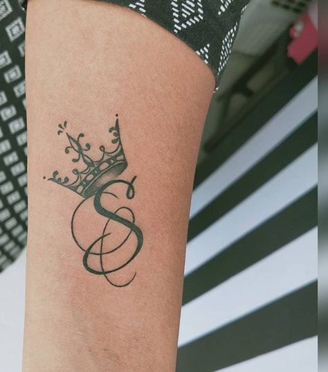 Sleek S Tattoo Design On The Arm00 Tattoo Designs, A Tattoo, S Tattoo Letter, Letter Tattoo, S Tattoos, S Tattoo, Letter S, I Hope, Crown