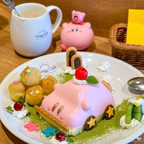 Kirby Food, Kirby Cafe, Food Illustration Design, Food Cute, Kawaii Cooking, Cute Snacks, Japanese Dessert, Food O, Food Places