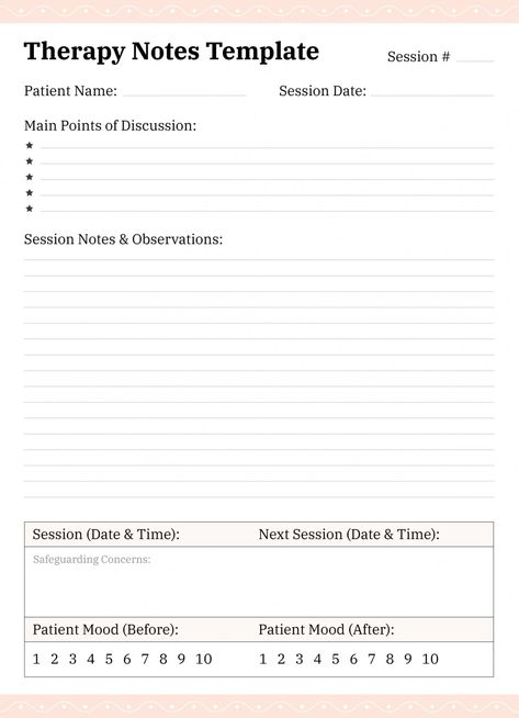 Therapy Notes Free Google Docs Template - gdoc.io Group Therapy Notes Template, Therapy Sheets Free Printable, Family Therapy Progress Notes, Counselling Notes Template, Counseling Session Plan Template, Therapist Note Template, Therapist Notes Template, Therapy Notes Counseling, Therapy Session Notes Template