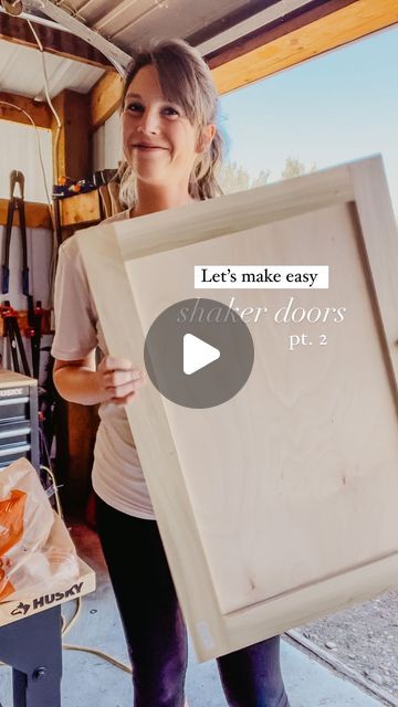 Taylor | Your DIY hype girl ⭐️ on Instagram: "Shaker doors tutorial #2! I tried a slightly different method this time & it worked much better. I used 1 x 3 poplar for the rails & stiles and 1/4” birch plywood for the middle. Using hardwoods vs soft woods makes SUCH a difference when constructing doors. Next time we’re going to give doors with tenons a go 🙌🏻" Shaker Doors, Home Reno, Birch Plywood, Plywood, I Tried, The Middle, Reno, Make It Simple, Doors