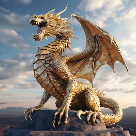 Legendary Dragons, Dragon Artwork Fantasy, Dragon Illustration, Dragon Statue, Beautiful Dragon, Dragon Pictures, White Dragon, Dragon Artwork, Dragon Drawing