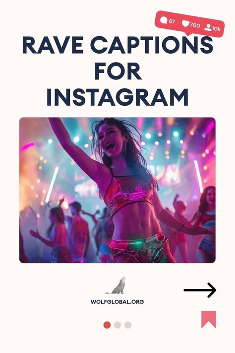 Promotional graphic for "Rave Captions for Instagram" with a joyful dancer at a party.
A list of party-themed statements with checkmarks and emojis, urging to 'GET 100+ MORE'.
A happy woman with a laptop surrounded by social media icons advertising Instagram engagement services. Edc Captions Instagram, Rave Instagram Captions, Rave Captions Instagram, Rave Captions, Raver Quotes, Festival Captions, Rave Pics, Rave Quotes, Raver Girl