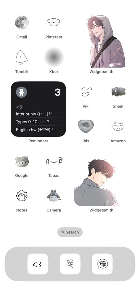 Cute Iphone Ideas Homescreen, Eunhyuk Wallpaper Aesthetic, Operation True Love Phone Layout, Phone Arrangement Ideas, Anime Home Screen Layout, Ios Home Screen Ideas Aesthetic, Anime Home Screen, Eunhyuk Wallpaper, Ipad Layout