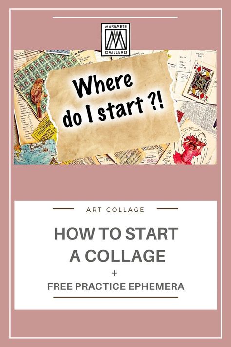 Scrapbook Paper Collage Art, How To Do Collage Art, Collage Tutorials Step By Step, Digital Collage Tutorial, Collage Art For Beginners, How To Make Collages, How To Collage Art, Ephemeral Art Journal, Collage Page Ideas