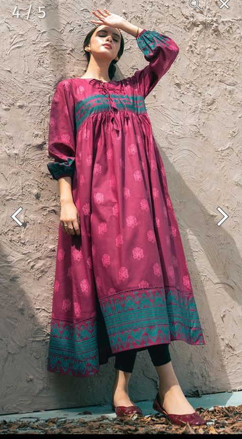 Girls Frock Design Pakistani, Latest Women Suits Design, Long Frok Styles Simple, Printed Kurta Designs Women Casual, Latest Frock Designs For Women Pakistani, Pakistani Dress Design Casual Indian Fashion, Frock Designs For Women Pakistani, Froks Design For Girl, Black Printed Suit Design