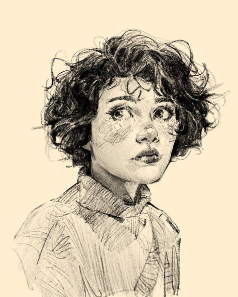 Curl Hair Tutorials, Hair Tutorials Drawing, 얼굴 드로잉, Really Cool Drawings, Curl Hair, Tutorials Drawing, Oil Pastel Art, Swag Art, Art Diary