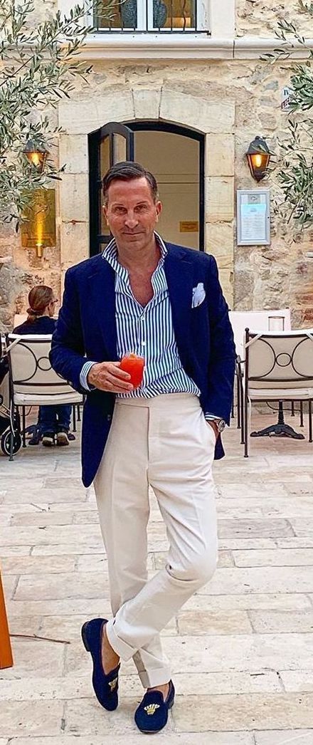 Fashion and Lifestyle Yachting Outfits Men, French Riviera Outfits Men, Mens Yacht Outfit, Yacht Style Men, Yacht Party Outfit Men, Gentleman Style Summer, Wedding Guest Outfit Men, Yacht Party Outfit, Classic Blue Suit