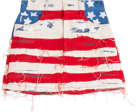 Marc Jacobs American Flag Denim Mini Skirt Red Denim Skirt, Patterned Skirts, Mini Skirt Fashion, Skirt Print, Denim Miniskirt, Skirts Short, Colorful Skirts, Red Denim, Red Mini Skirt