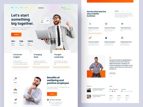 Agency Landing Page, Consulting Website, Business Consultant, Agency Website, Template Site, Web Template Design, Web Layout, User Interface Design, Personal Website