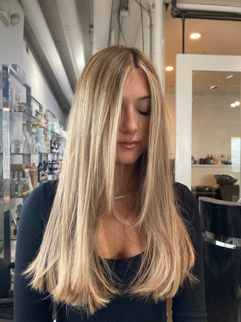 Long Face Framing Haircut For Long Hair, Face Frame On Long Hair, Long Face Framing Pieces Long Hair, Long Hair With Front Pieces, Blonde Hair Long Layers Face Framing, Layers For Pin Straight Hair, Face Framing Without Layers, Cute Face Framing Haircuts, Soft Layers Blonde Hair