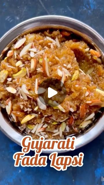 Nidhi Parmar | Fada Lapsi (Broken wheat Lapsi) in pressure cooker :  Fada Lapsi is one of the most well known Gujarati desserts. We make it on many... | Instagram Broken Wheat Recipes, Lapsi Recipe, Jaggery Powder, Wheat Recipes, Tandoori Masala, Gujarati Recipes, Cardamom Powder, Dry Fruits, Chutney Recipes