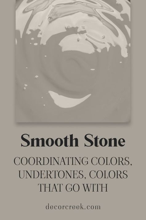 Smooth Stone SW 9568 | Coordinating Colors, Undertones Gray Matters Sherwin Williams Coordinating Colors, Sw Ancient Marble, Stone Color Palette, Sw Sea Salt, Sea Salt Paint, Warm Whites, Sherwin Williams Gray, Dark Trim, Color Pairs