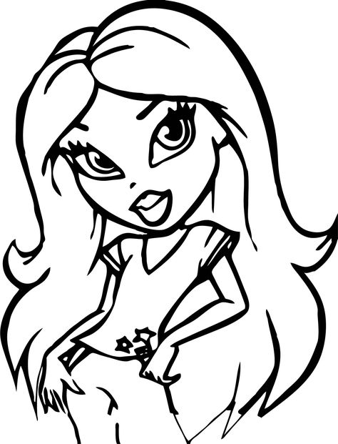 Bratz Doll Coloring, Bratz Drawing Outline, Bratz Doll Coloring Pages, Coloring Pages Bratz, Bratz Coloring Pages Free Printable, Bratz Coloring Pages Yasmin, 2000s Shows, Coloring Pages For Boys, Bratz Doll