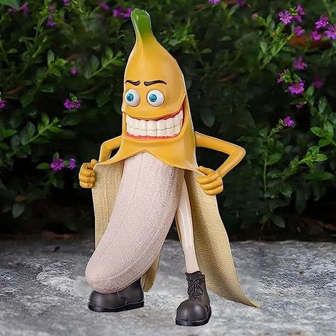 Figurine, Lawn, Patios, Funny, Gifts For Housewarming, Lawn Landscape, Banana Man, Banana Art, Lawn Ornaments