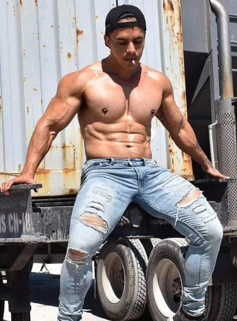 Hot Trucker Jeans Outfit Men, Cowboys Men, Rough Trade, Beefy Men, Masculine Men, Hard Workers, Muscular Men, Male Physique, Bearded Men