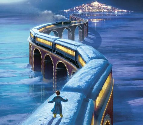 For my Ashlee! One of her favs! Polar Express Painting Canvas, Polar Express Theme, Polar Express Movie, Christmas Lockscreen, Christmas Wallpaper Iphone Cute, Polar Express Train, The Polar Express, Photoshop Express, 25 Days Of Christmas