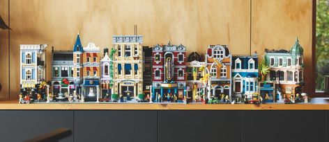 Three LEGO modular buildings are scheduled to retire in 2023 Lego Modular Display, Lego Modular Buildings Display, Lego Modular Buildings, Modular Display, Lego Jurassic, Lego Gifts, Lego Jurassic World, Lego Display, Lego Modular