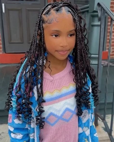 Hair Fashion/Discussions on Instagram: "1 or 2?? Which kid braidstyle you pick for your princess?? (SWIPE) 👉 ✂️ 👉 ______Follow, @letstalkhairs for dopest hairstyles, hair fashion and discussions   📩DM FOR DIFFERENT PROMO/ADS PACKAGES AVAILABLE  ______________________  ✂️Featured stylists: @goddess.handz 📍: Chester, PA  DM HER👆 FOR THIS STYLE  ______________________  IGNORE  #braids #braidstyles  #hair  #naturalhairstyles     knotlessbraids protectivestyles Chester Braider  Chester Hairstylist  #letstalkhairs #letstalkhairschesterpa" Girls Braids Hairstyles Kids Black, Braids For 8 Year Girl, Hairstyles For 9 Year Girl Black Braids, Back To School Hairstyles 4th Grade, Goddess Braids On Kids, Braids For 9 Yrs Old, Braids For 11 Year Girl, Little Black Girls Hairstyles For School Braids Cute, Girls Knotless Box Braids Kids