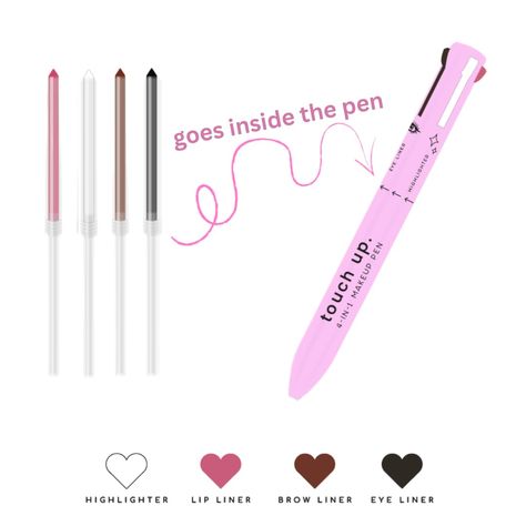 4 In One Makeup Pen, 4 In 1 Makeup Pen, Amazon Cart, Makeup Pen, Brow Liner, Quick Makeup, Brow Brush, Colored Eyeliner, Pen Shop